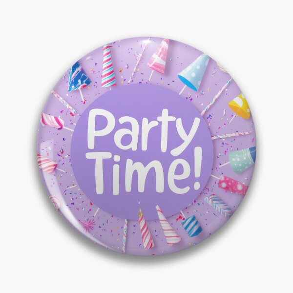 Item preview, Celebrate joyfully with a vibrant party time logo designed and sold by MiraCleAI.