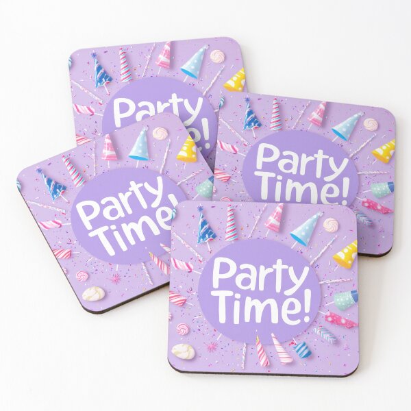 Item preview, Celebrate joyfully with a vibrant party time logo designed and sold by MiraCleAI.