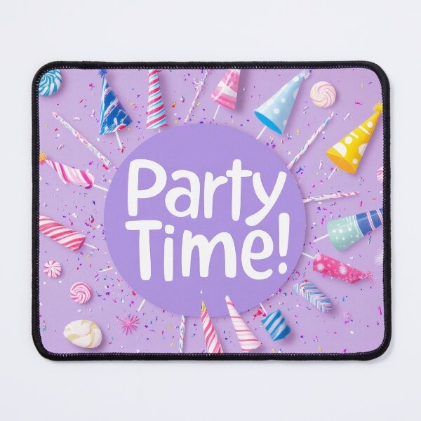 Item preview, Celebrate joyfully with a vibrant party time logo designed and sold by MiraCleAI.