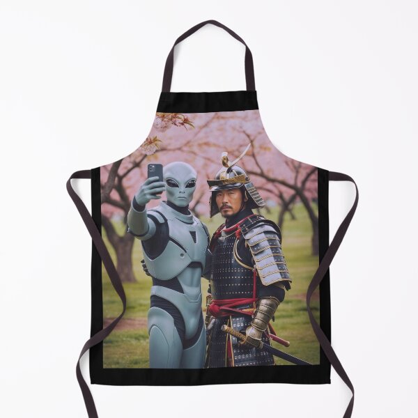 Item preview, Alien Selfie with a Samurai designed and sold by StaggDevon.