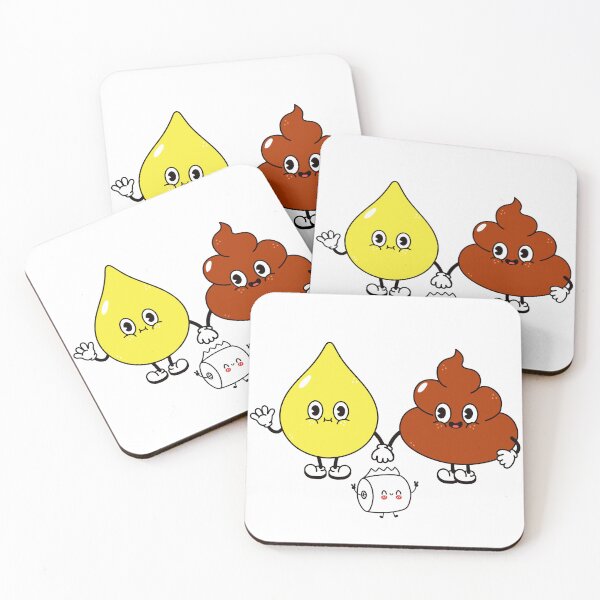 Item preview, Funny kawaii poop and pee couple  designed and sold by Printdesigns1.
