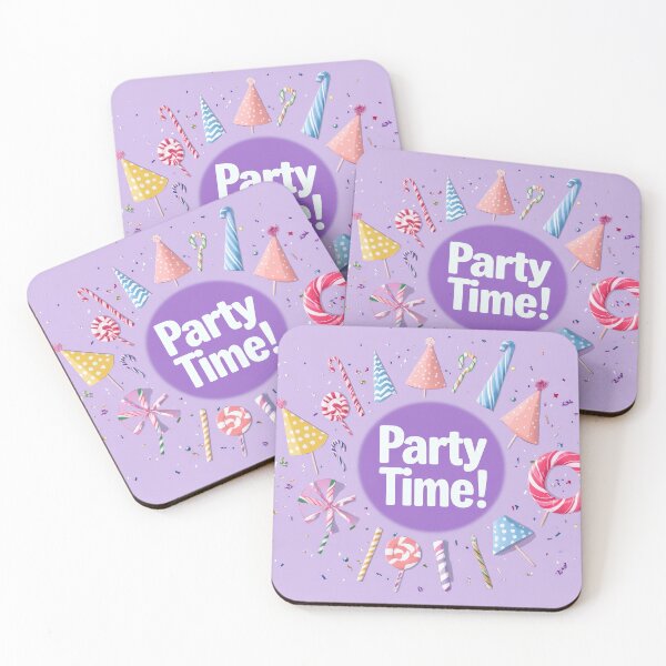 Item preview, Celebrate joyfully with a vibrant party time logo designed and sold by MiraCleAI.
