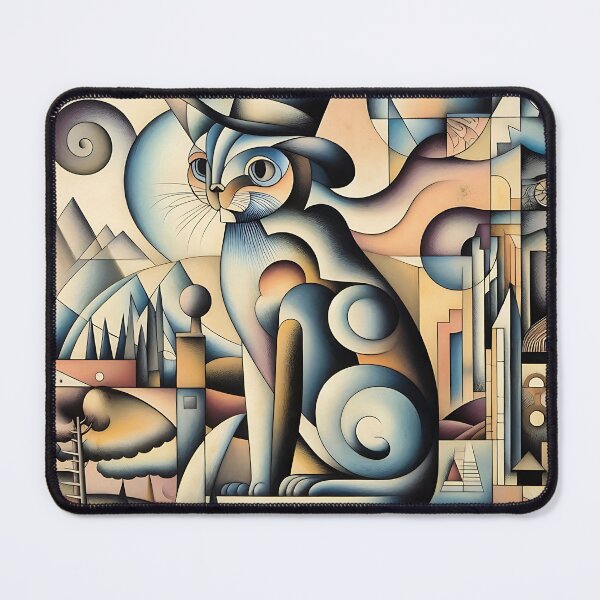 Item preview, Art Deco Abstract Cat designed and sold by Intriguing Designs.