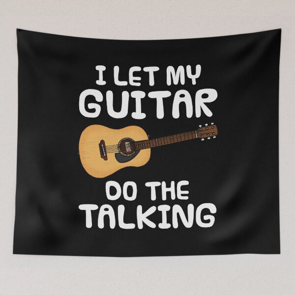 Item preview, I Let My Guitar Do The Talking, Acoustic Guitarist Introvert designed and sold by doodlerob.
