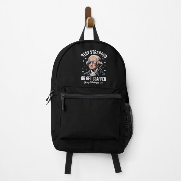 Item preview, Stay Strapped or Get Clapped George Washington Patriotic America 1776 Design designed and sold by love3617.