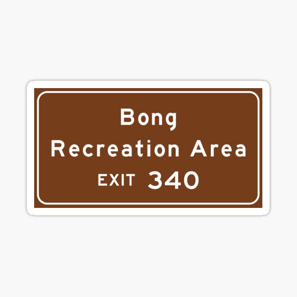 Item preview, Bong Recreation Area Exit Sign Wisconsin designed and sold by newportspeedway.