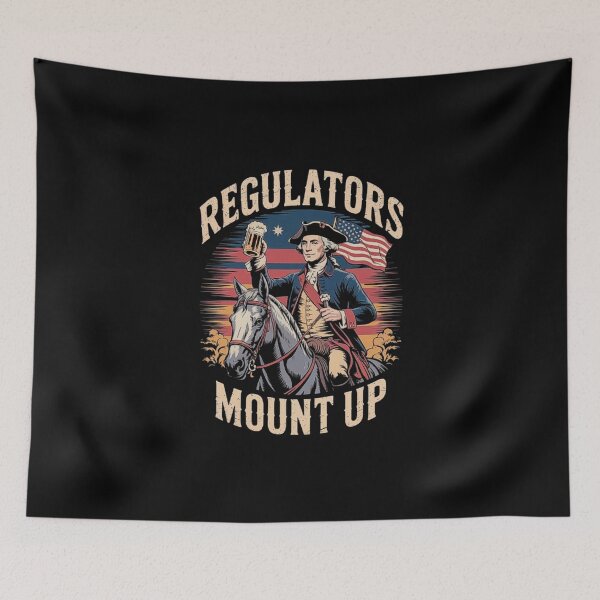 Item preview, Regulators Mount Up George Washington Revolutionary America Vintage Art designed and sold by love3617.