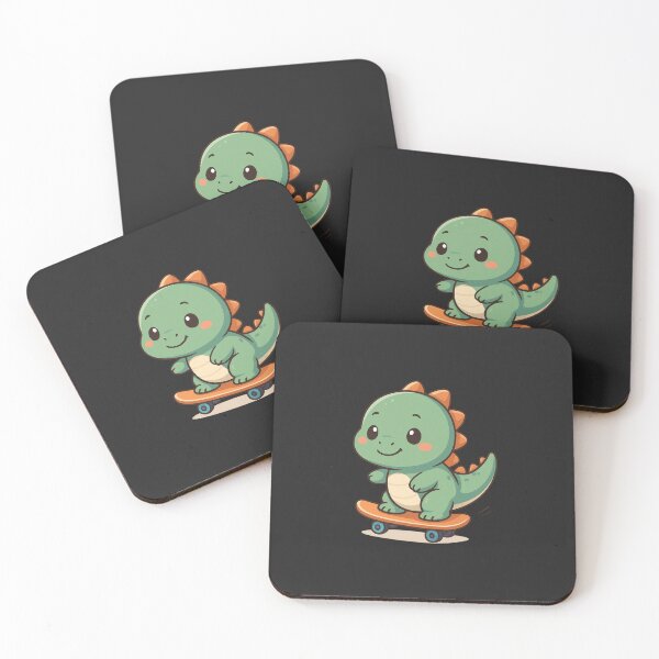 Item preview, Dino-Kun's Skateboarding Adventure - Cute Chibi Dinosaur designed and sold by ColorSplash123.