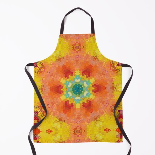 Item preview, Hex Mandala Orange Yellow Red and Blue designed and sold by WormholeOrbital.