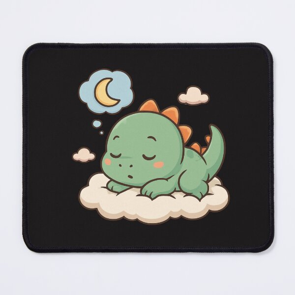 Item preview, Sleepy Saurus - Chibi Dinosaur Dreaming on Clouds designed and sold by ColorSplash123.
