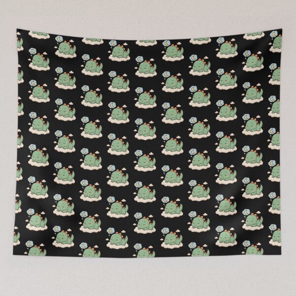 Item preview, Sleepy Saurus - Chibi Dinosaur Dreaming on Clouds designed and sold by ColorSplash123.