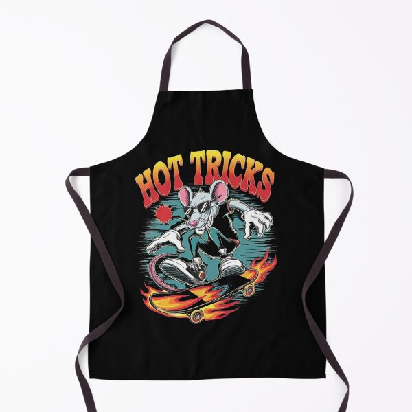 Item preview, Cool Skater Rat Doing Hot Tricks on Flaming Skateboard Vintage Style designed and sold by love3617.
