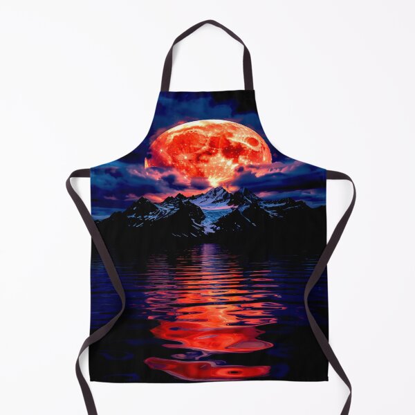 Item preview, Luminous Red Moon Over Majestic Mountains designed and sold by Exodoi.