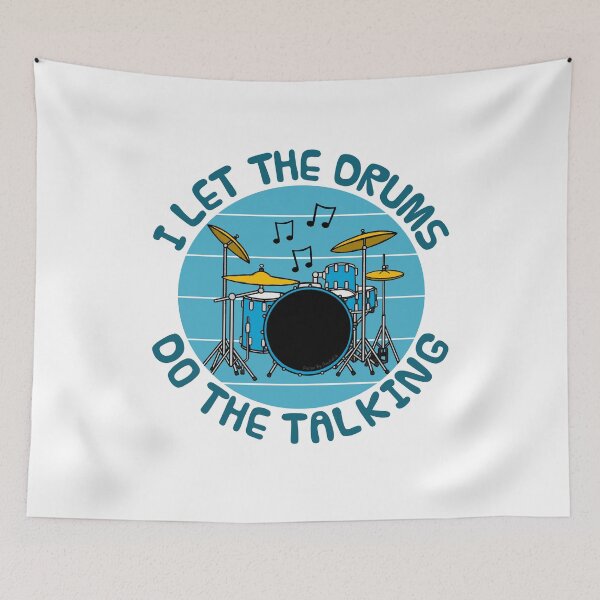 Item preview, I Let The Drums Do The Talking, Drummer Introvert Funny designed and sold by doodlerob.