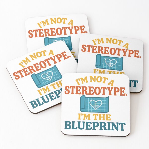 Item preview, I'm Not a Stereotype – Blueprint Art designed and sold by Haus Of Sin.