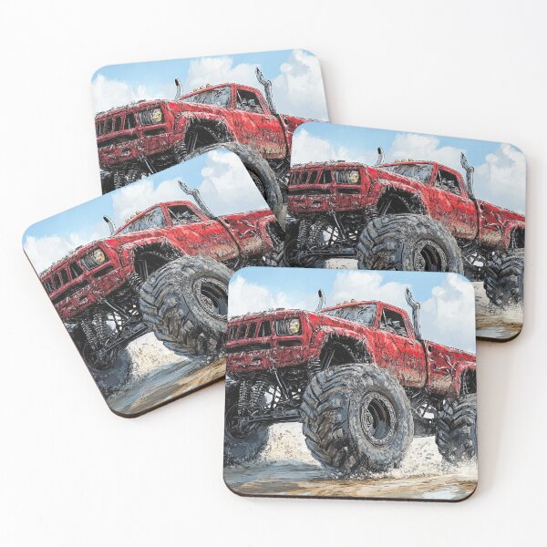 Item preview, Dynamic Monster Truck Stunts in Expressive Colors designed and sold by Piotrek0001.