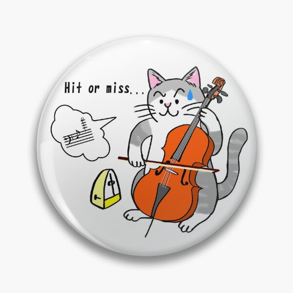 Item preview, Hit or Miss – Cello Cat Struggles with Shifting designed and sold by Takapi Labo.