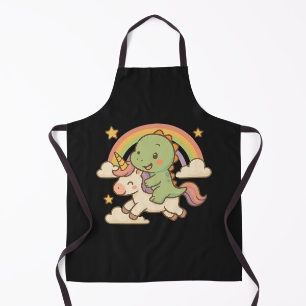 Item preview, Magical Dino Ride - Chibi Baby Dinosaur Riding a Unicorn with a Rainbow Background designed and sold by ColorSplash123.