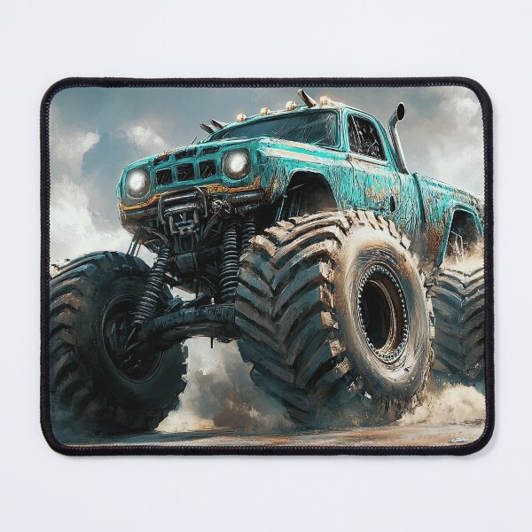 Item preview, Rugged Monster Trucks Charging Over Broken Terrain designed and sold by Piotrek0001.