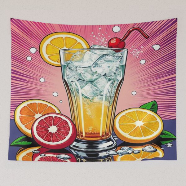 Item preview, An atmospheric drink artwork – a hyper-realistic cocktail with detailed ice crystals designed and sold by FotoworldEdel.