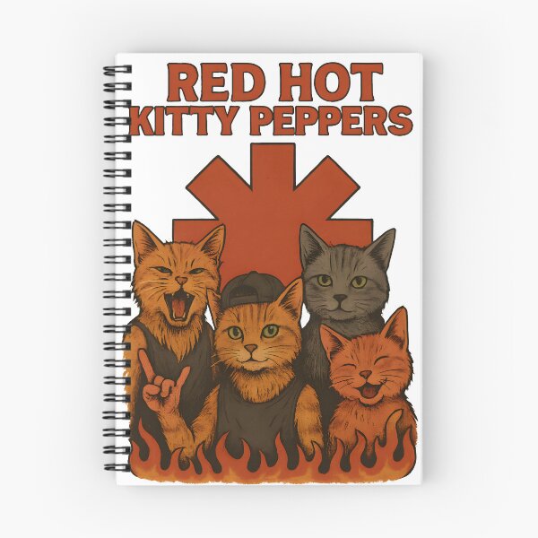 Item preview, Red Hot Kitty Peppers | Rock Band Cat T-Shirt for Music Lovers designed and sold by bvnf.