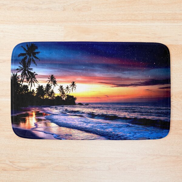 Item preview, Tropical Beach Sunset Under Starry Night Sky designed and sold by Exodoi.