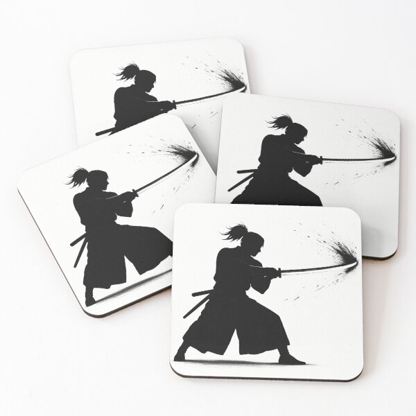 Item preview, Samurai Slash - Dynamic Ink Art designed and sold by JPN-NOGRAY-SHOP.