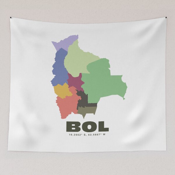 Item preview, Bolivia Map Art - Minimalist Bolivia Design designed and sold by CartoPrints.