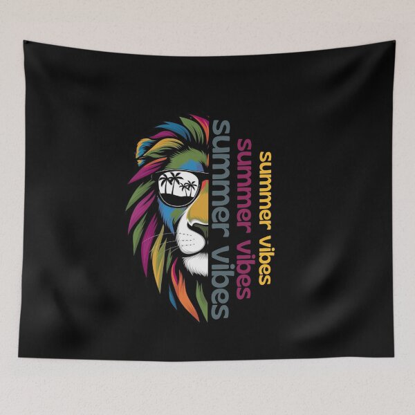 Item preview,  Lion in Sunglasses, Lion, Colorful Lion, Lion with Sunglasses,  Summer Vibes, Lion Art, Summer Lion designed and sold by KolorellaS.