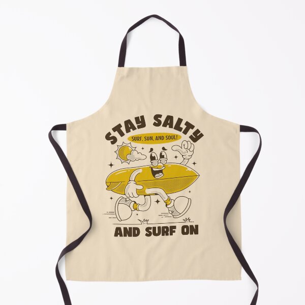 Item preview, Stay salty and surf on. Running surfboard mascot character designed and sold by adipra.