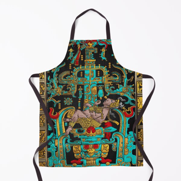 Item preview, Lid of The Great Tomb of Pakal - Palenque Astronaut over Black No.2 designed and sold by Serge Averbukh Art Studio.