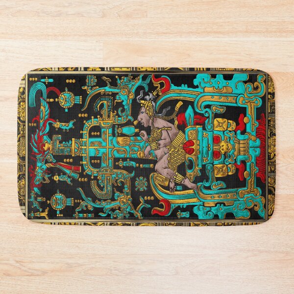 Item preview, Lid of The Great Tomb of Pakal - Palenque Astronaut over Black No.2  designed and sold by Serge Averbukh Art Studio.