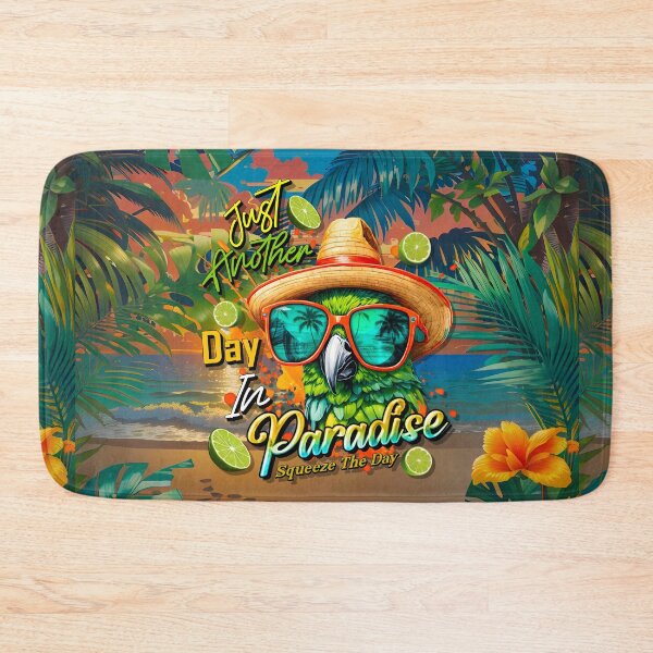 Item preview, Just Another Day in Paradise Squeeze the Day Parrot Tropical Summer Citrus designed and sold by MindWave THC.