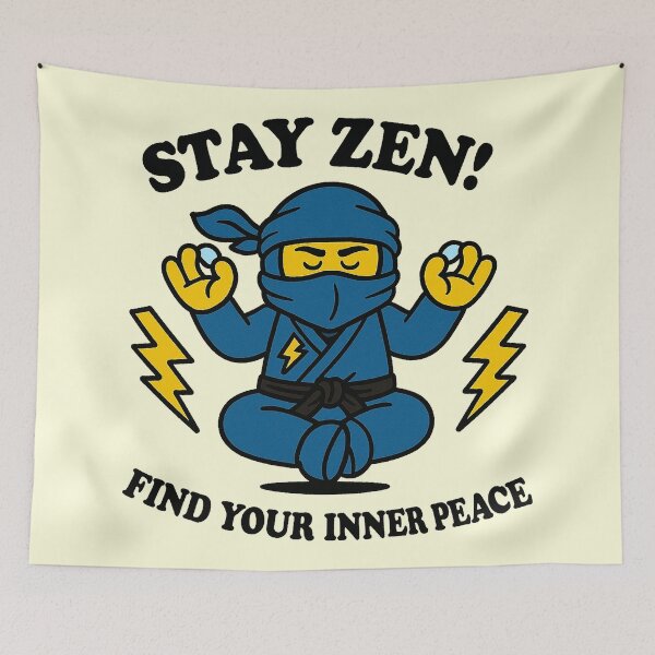 Item preview, Meditating Ninja Inner Peace designed and sold by zzz888.