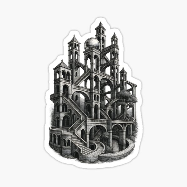 Item preview, Infinity Towers | Modern MC Escher Inspired Impossible Architecture designed and sold by WAUZ.