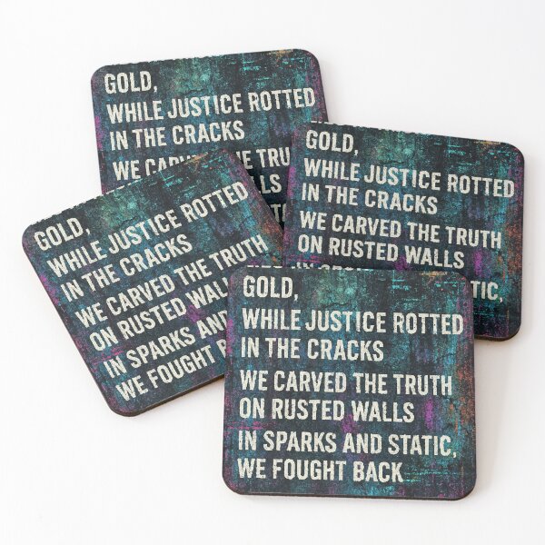 Item preview, Neon Lies and Rusted Truth – Urban Resistance Poem designed and sold by AbstractAnom.