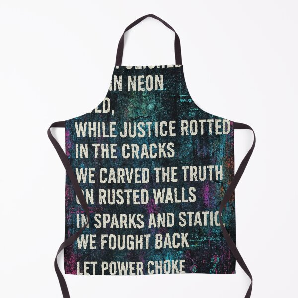 Item preview, Neon Lies and Rusted Truth – Urban Resistance Poem designed and sold by AbstractAnom.
