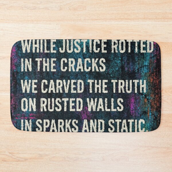 Item preview, Neon Lies and Rusted Truth – Urban Resistance Poem designed and sold by AbstractAnom.