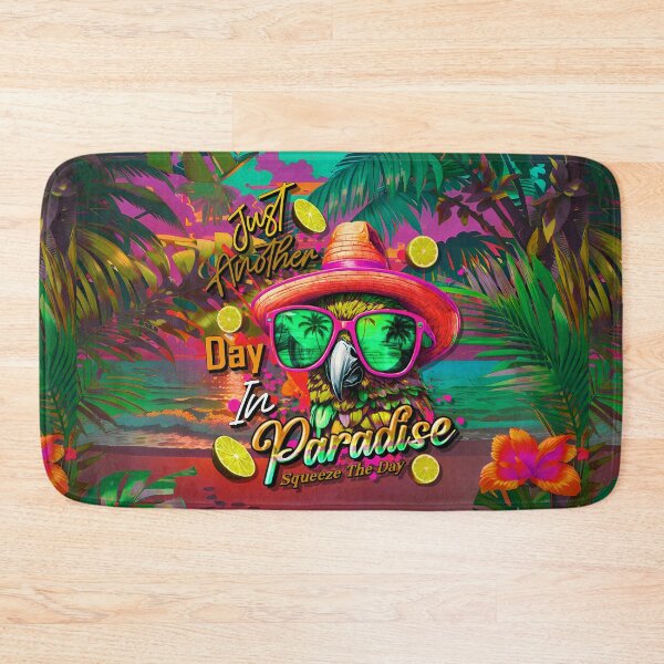 Item preview, Just Another Day in Paradise Squeeze the Day Parrot Tropical Summer Citrus designed and sold by MindWave THC.