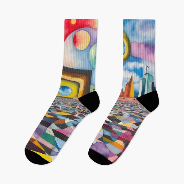 Item preview, Colorful Abstract City designed and sold by Angelandspot.