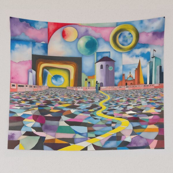 Item preview, Colorful Abstract City designed and sold by Angelandspot.
