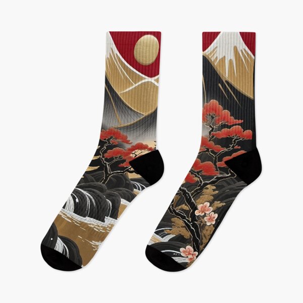 Item preview, Mystical Mornings of Japan - Sakura Spirits and Shadowed Peaks designed and sold by Serge Averbukh Art Studio.