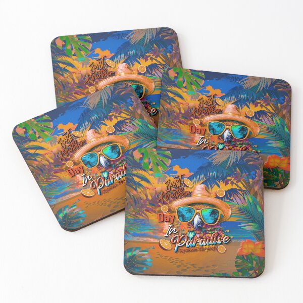 Item preview, Just Another Day in Paradise Squeeze the Day Parrot Tropical Summer Citrus designed and sold by MindWave THC.