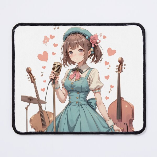 Item preview, cute anime girl in a vintage jazz  designed and sold by Nimkaew.