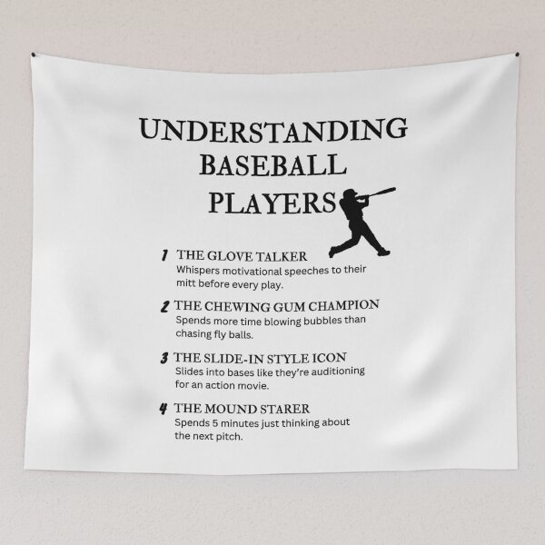 Item preview, Understanding Baseball Players – Funny Diamond Life Humor designed and sold by PsyFlow35.
