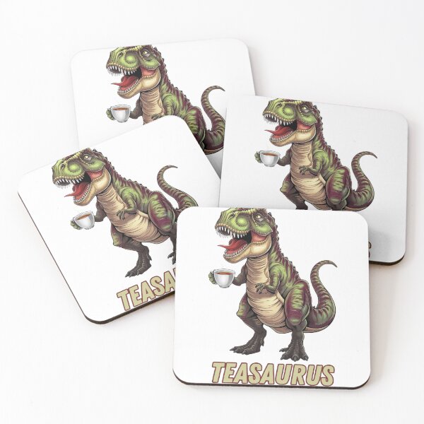 Artikelvorschau, Teasaurus, Trex und Tee, Trex mag Tee, Dinosaurus trinkt Tee, Teeliebhaber, Geschenk für Teeliebhaber entworfen und verkauft von KolorellaS.