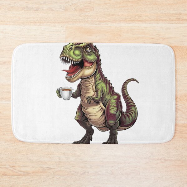 Artikelvorschau, Teasaurus, Trex und Tee, Trex mag Tee, Dinosaurus trinkt Tee, Teeliebhaber, Geschenk für Teeliebhaber entworfen und verkauft von KolorellaS.