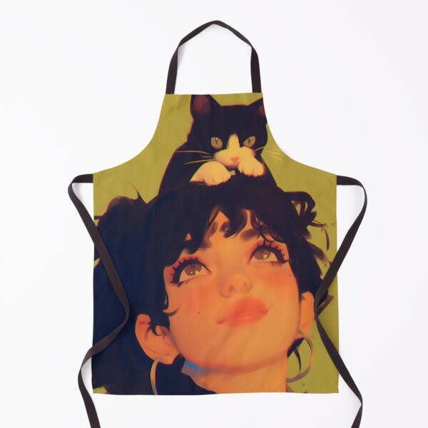 Item preview, Cute Cat Sitting on Top of Girl's Head designed and sold by Joeartzz.