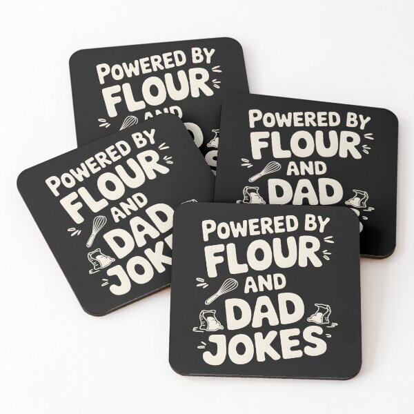 Item preview, Powered By Flour And Dad Jokes Baking Dad Joke designed and sold by DomTeesHaven.