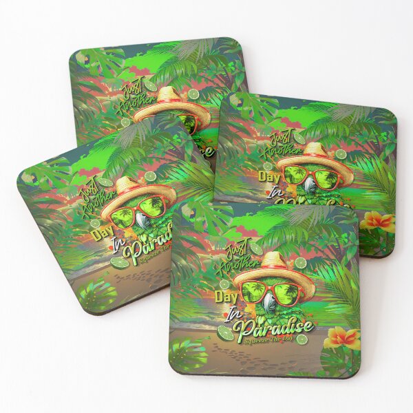 Item preview, Just Another Day in Paradise Squeeze the Day Parrot Tropical Summer Citrus designed and sold by MindWave THC.
